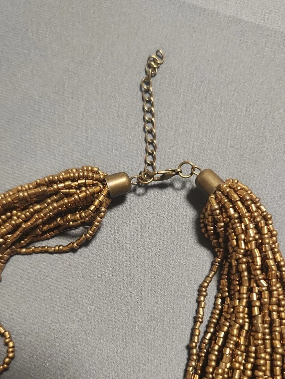 paparazzi Shimmering Gold Multi-Strand Beaded Necklace